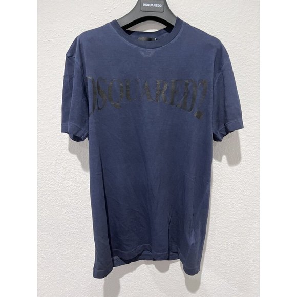 DSQUARED2 Men's Blue/Black Logo T-Shirt Size S S74GD2852S21600524 NWT Muscle Fit - Picture 10 of 16